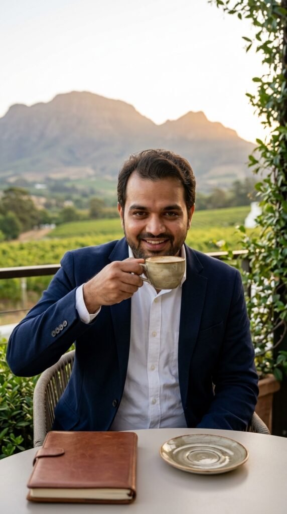 Man drinking coffee AI Prompt 3 Man drinking coffee AI Prompt 1