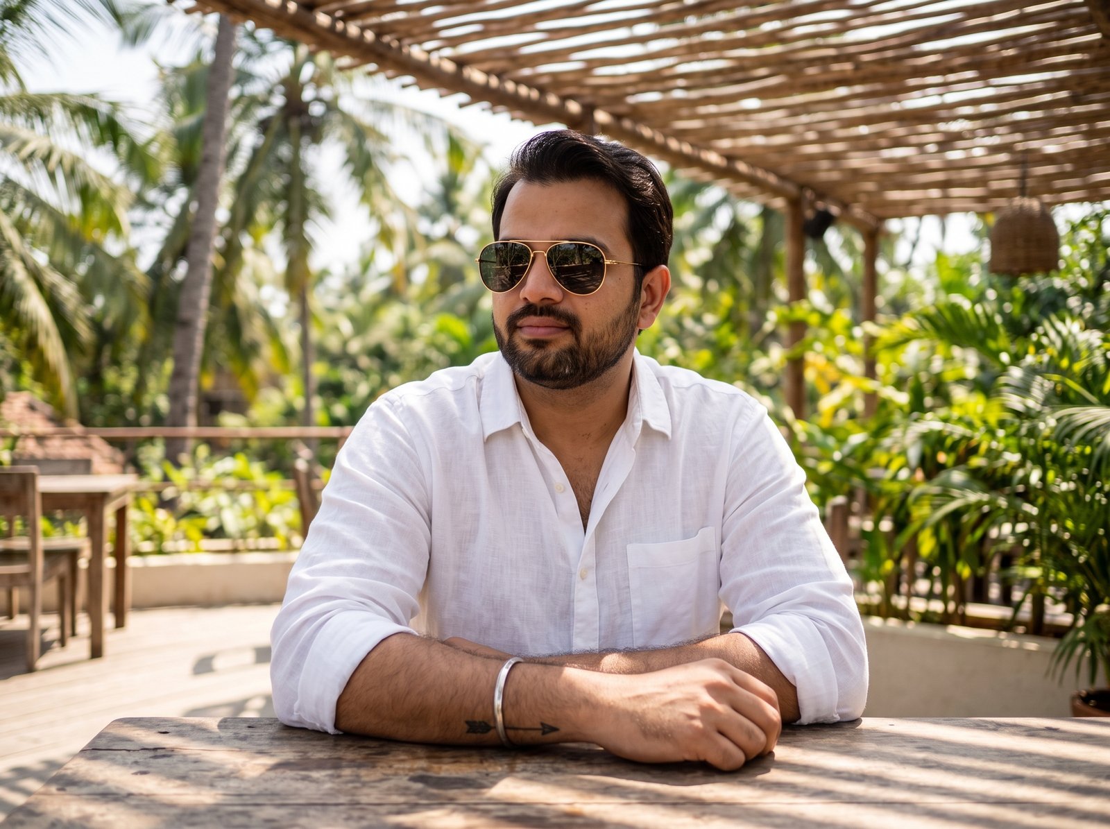 A stylish man with a groomed beard AI Photo Editing Prompts 1 stylish man